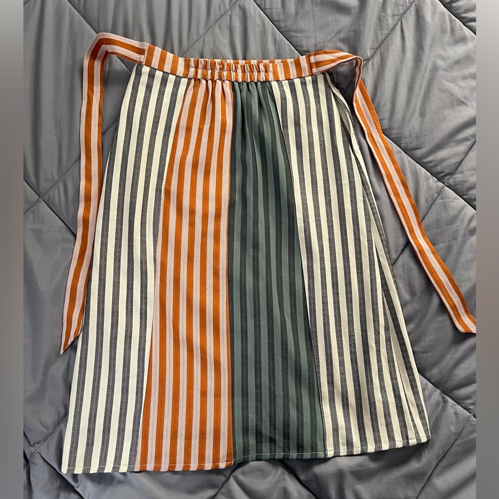 Roolee Striped Midi Skirt With Pockets - Picture 2 of 4